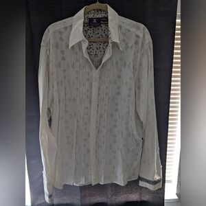 Jimi Hendrix Men's Off White Button Down Shirt XXL